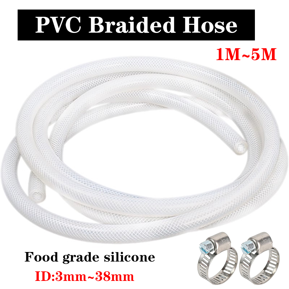Flexible Hose Braided - Tubo in PVC flessibile trasparente intrecciato